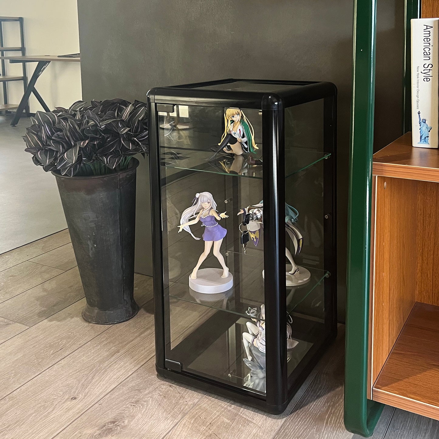 Tempered Glass Counter Top Display Showcase with Sliding Glass Door and Lock,Standard Aluminum Framing with Sliding Glass Door and Lock-display cabinet