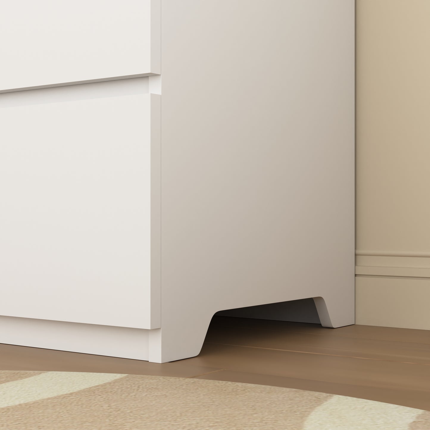 6 Drawer Storage Cabinet ,Dresser, Wood Storage Tower Clothes Organizer, Wide Chest of 6 Drawers, Large Storage Space for Bedroom, Hallway, Entryway Living Room