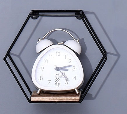 Wall Mounted Hexagonal Floating Shelves Black Set of 3 in Different Sizes, Modern Metal Wall Shelf, Simple Wood Partition Storage Shelves, Wall Decor Rack for Bedroom, Living Room, Kitchen and Office