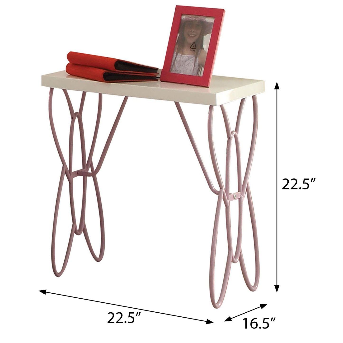White and Light Purple Nightstand