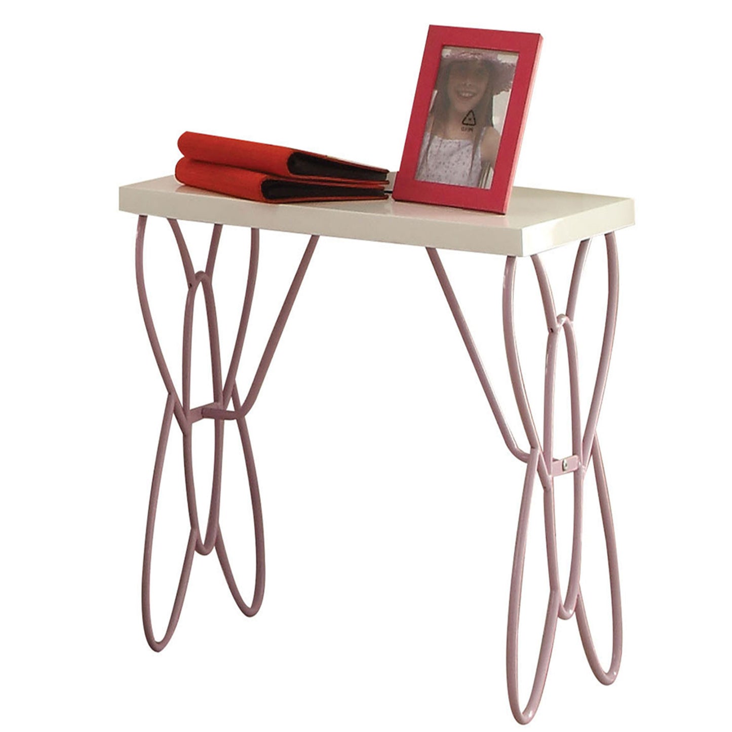 White and Light Purple Nightstand