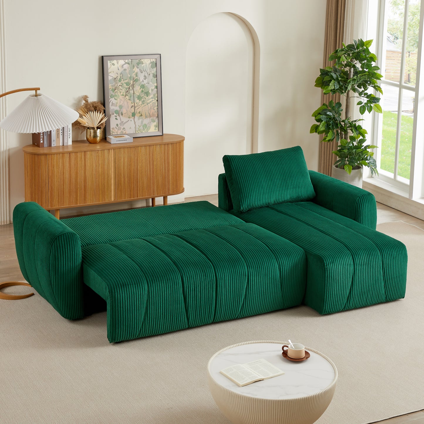 Convertible Sectional Sofa Couch,  Modern Fabric 3 Seater L-Shaped Couch for Living Room, Apartment, Office, Small Space