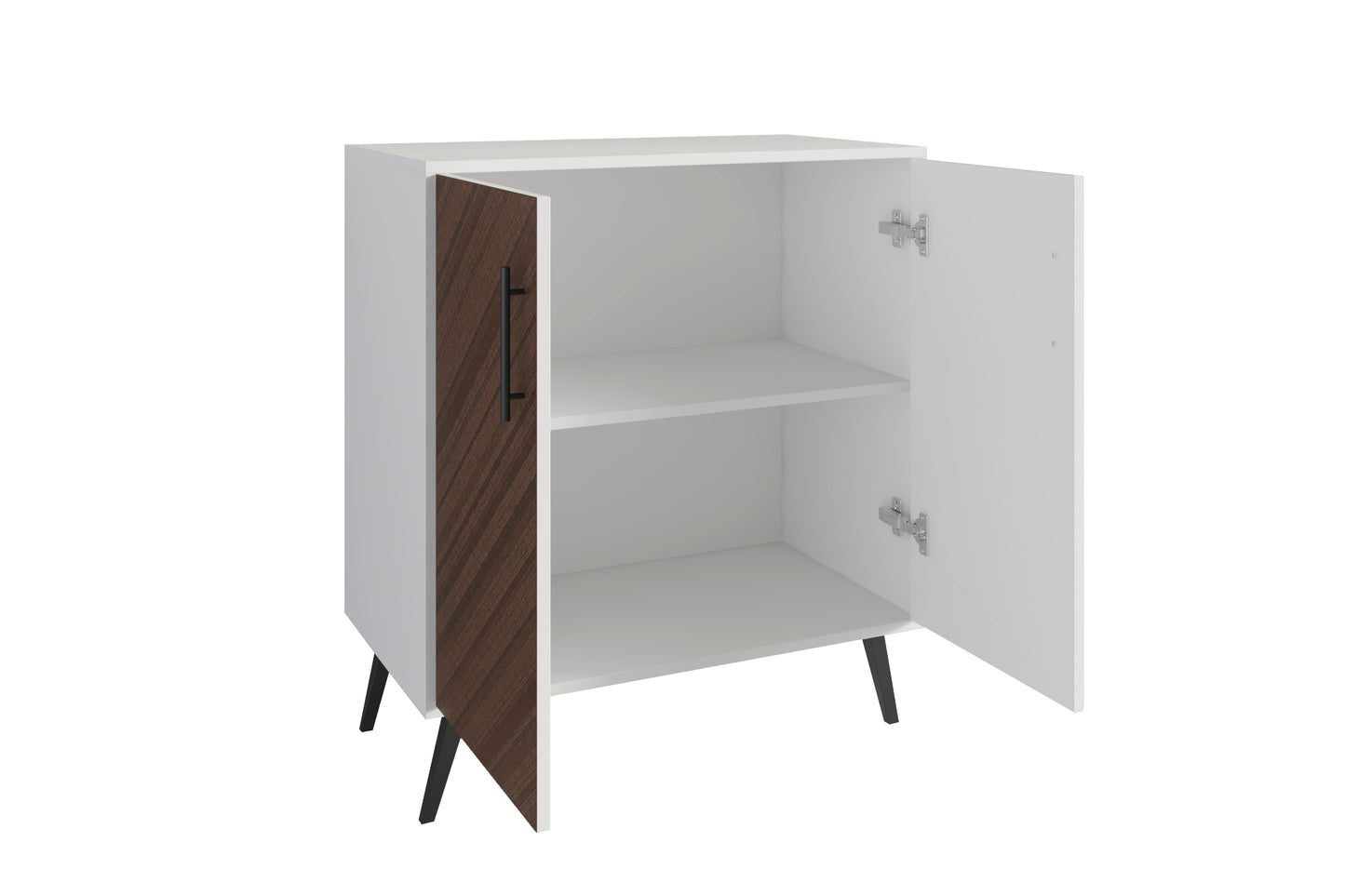 DFW Storage Cabinet with Doors and Shelves - Kitchen Free Standing Buffet Cabinet with Storage, Sideboard Cabinet with Adjustable Shelves, Wood Accent Cabinet for Living Room Bathroom Entryway Office