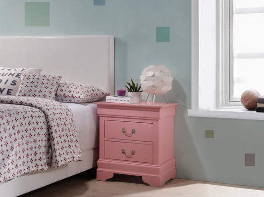 Charming Pink Traditional Nightstand