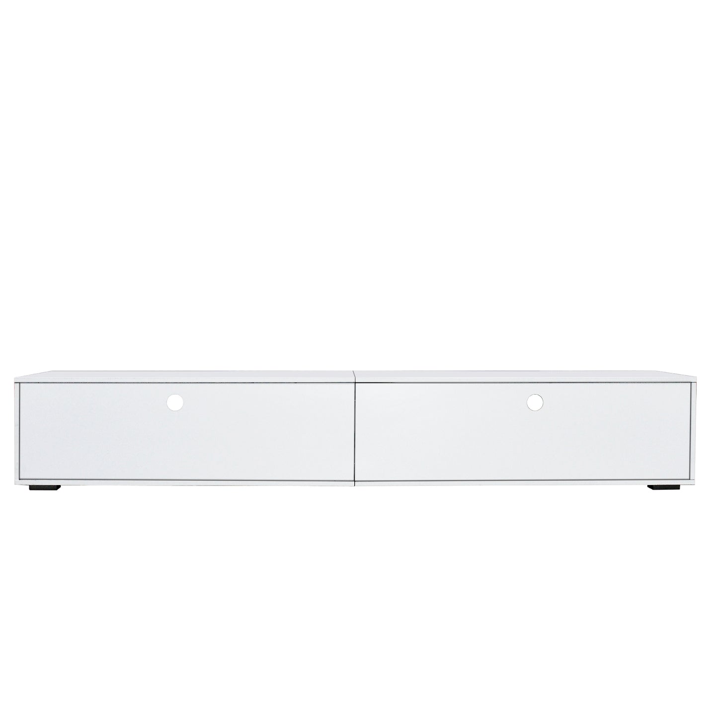 White TV Stand for Living Room,  Modern Entertainment Center Stand for TV Up to 90 Inch, Large Led TV Stand with 4 Storage Drawers, High Glossy Waterproof  TV Console, TV Table Media Furniture