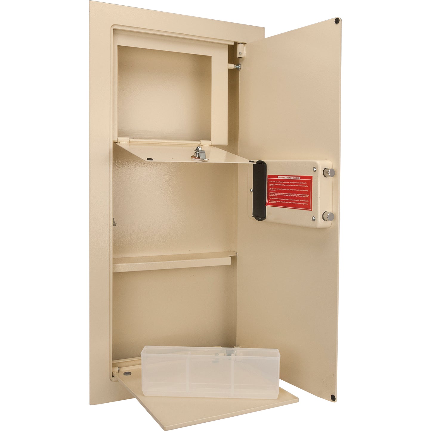 0.82 CUBIC FT BEIGE  BIOMETRIC WALL SAFE