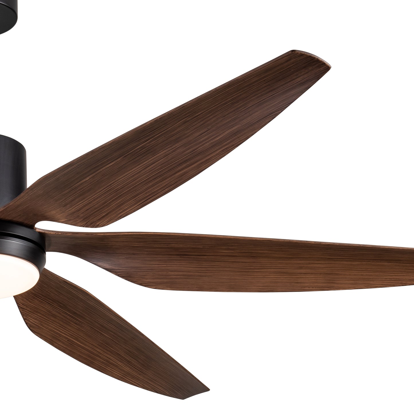 66" Vintage Ceiling Fan  Lighting with Brown Blades in Integrated LED