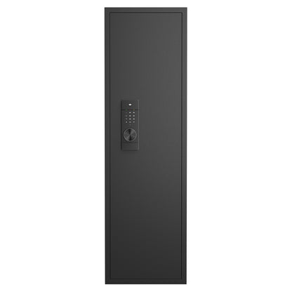 53" Passwod Touch Panel In-Wall Safe,Hidden Wall Gun Safe for Rifles with Adjustable Shelves,Assembled Storage Multifunctional Wall Safe for Firearm and Valuables (Black-Digital)