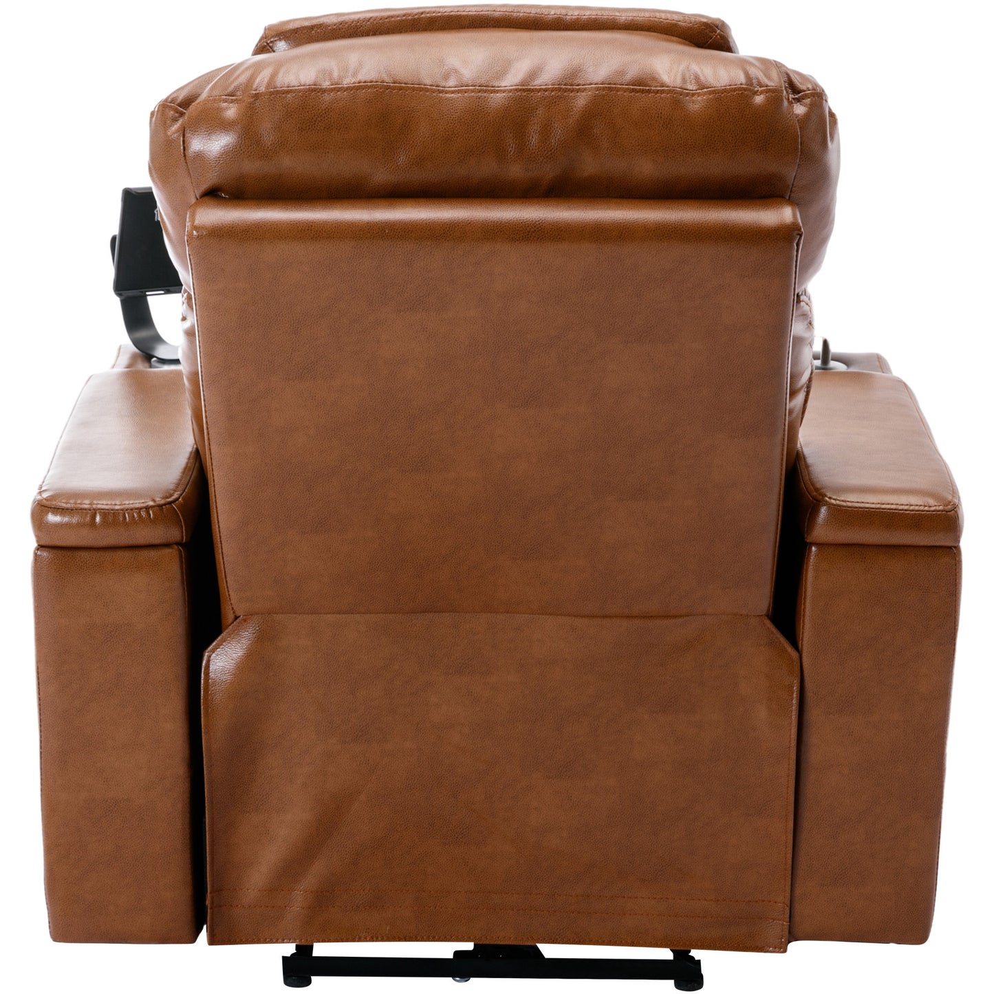 Power Motion Recliner Electric Power Recliner with USB Charging Port, Hidden Arm Storage, Convenient Cup Holder and Bluetooth Speaker,  Light  Brown(Old Sku:SG000800AAS)