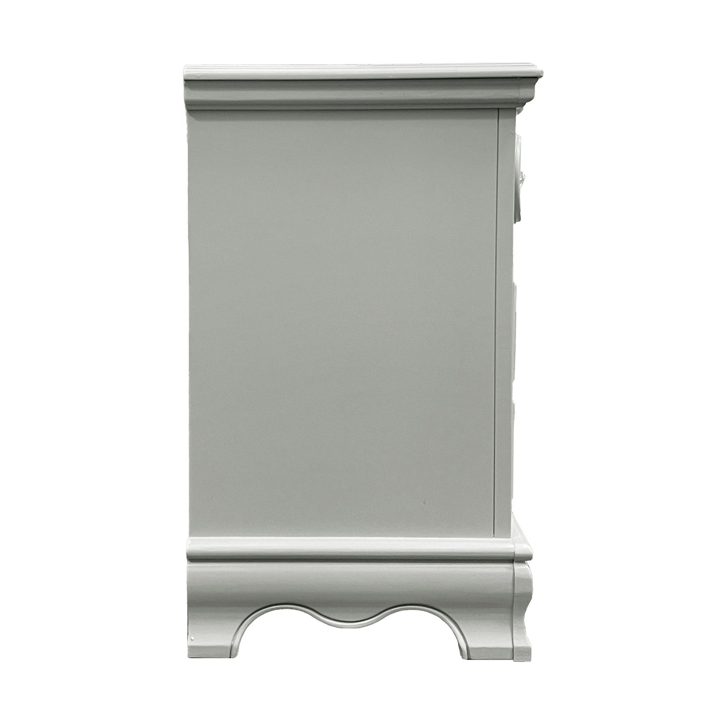 Grey 3-Drawer Nightstand