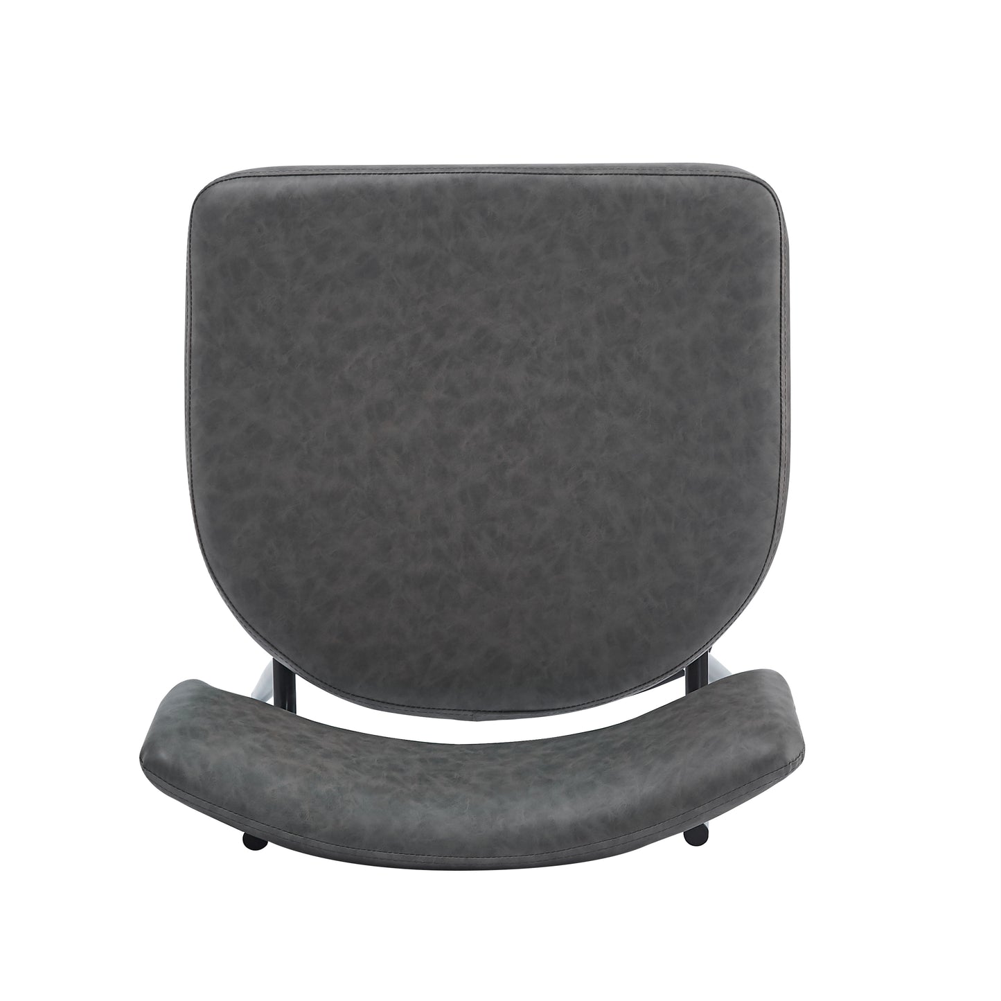 26''Retro Swivel Counter Stools Set of 2,Grey Counter Stools with iron Frame,PU Sponge cushion,Footrest,suitable for Kitchen/Bedroom/Dining Room.