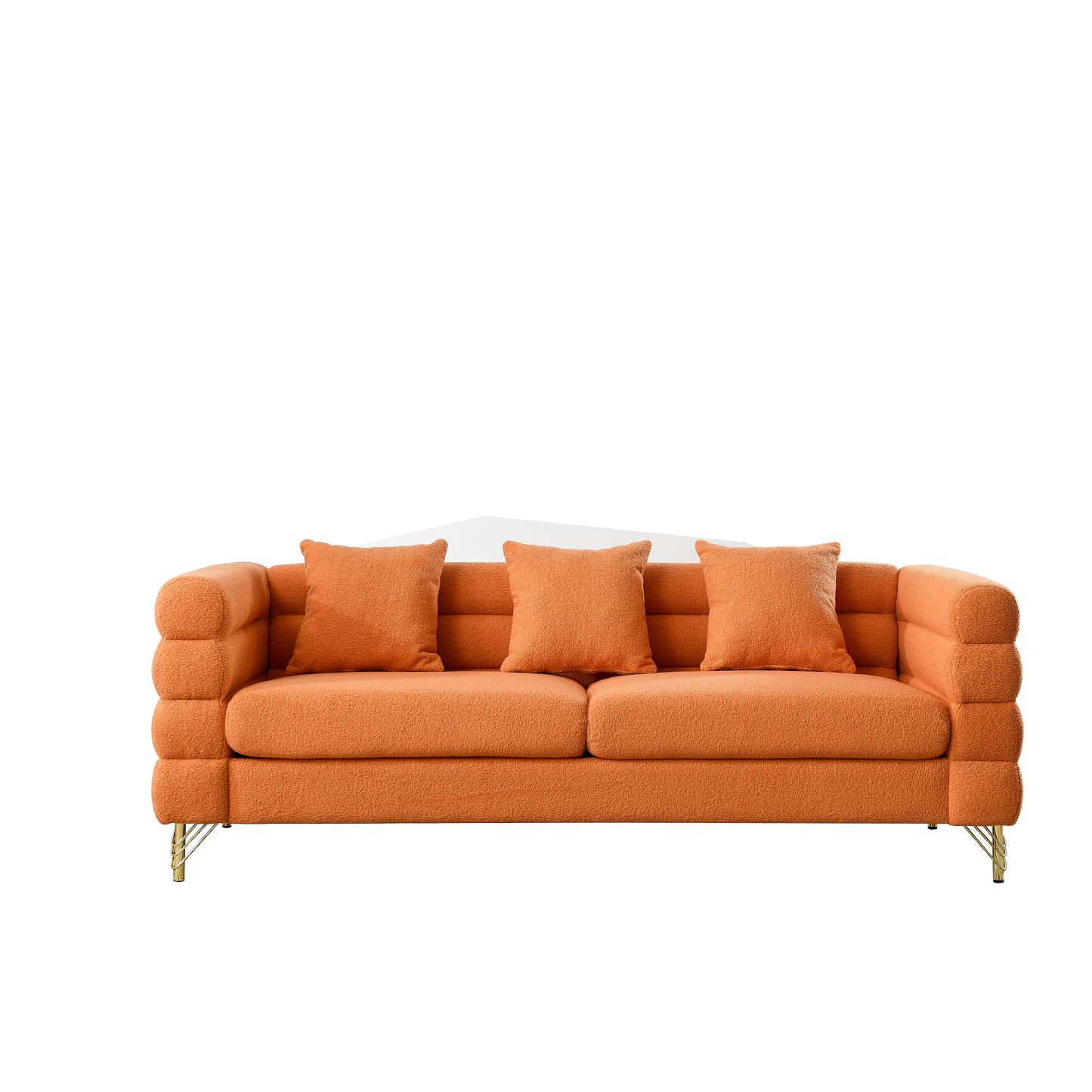 3-seater + 3-seater Combination sofa.ORANGE teddy