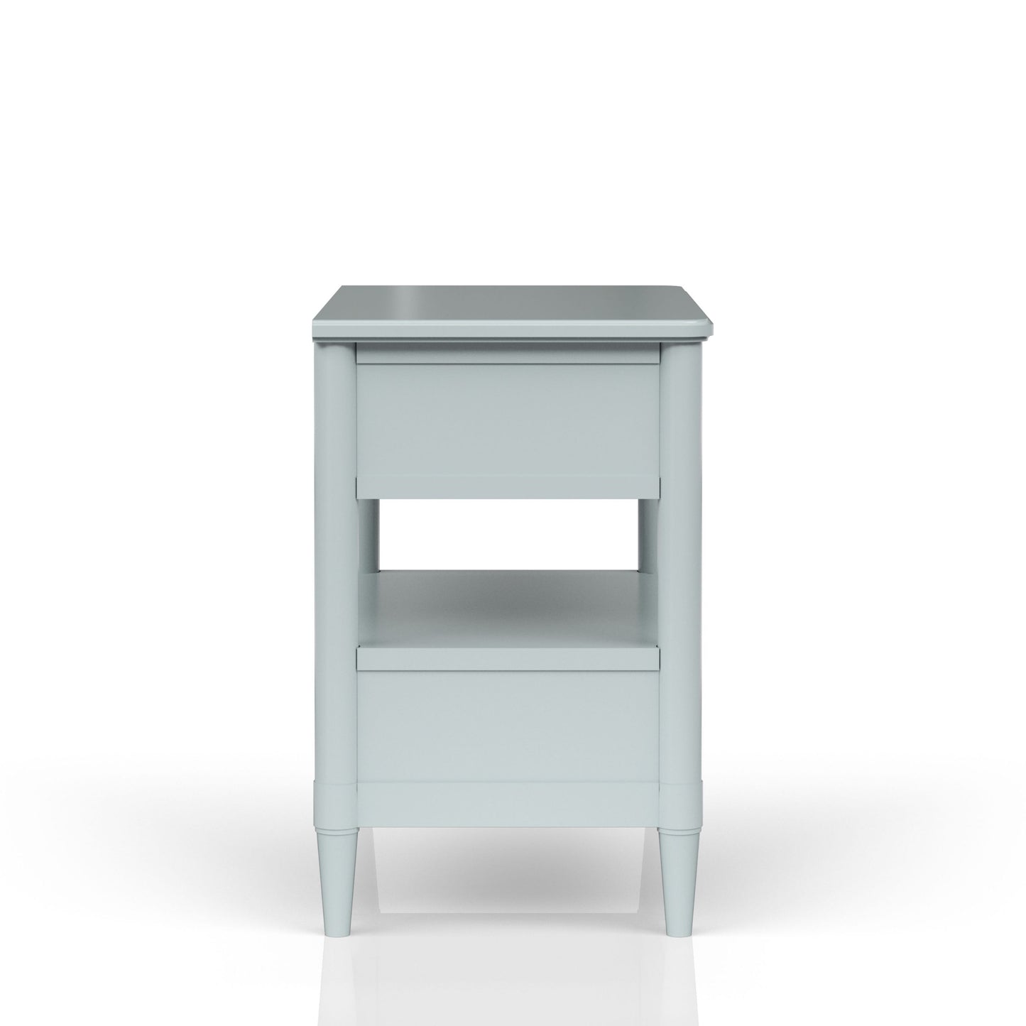 Open Nightstand Ocean Finish With 2 Drawers