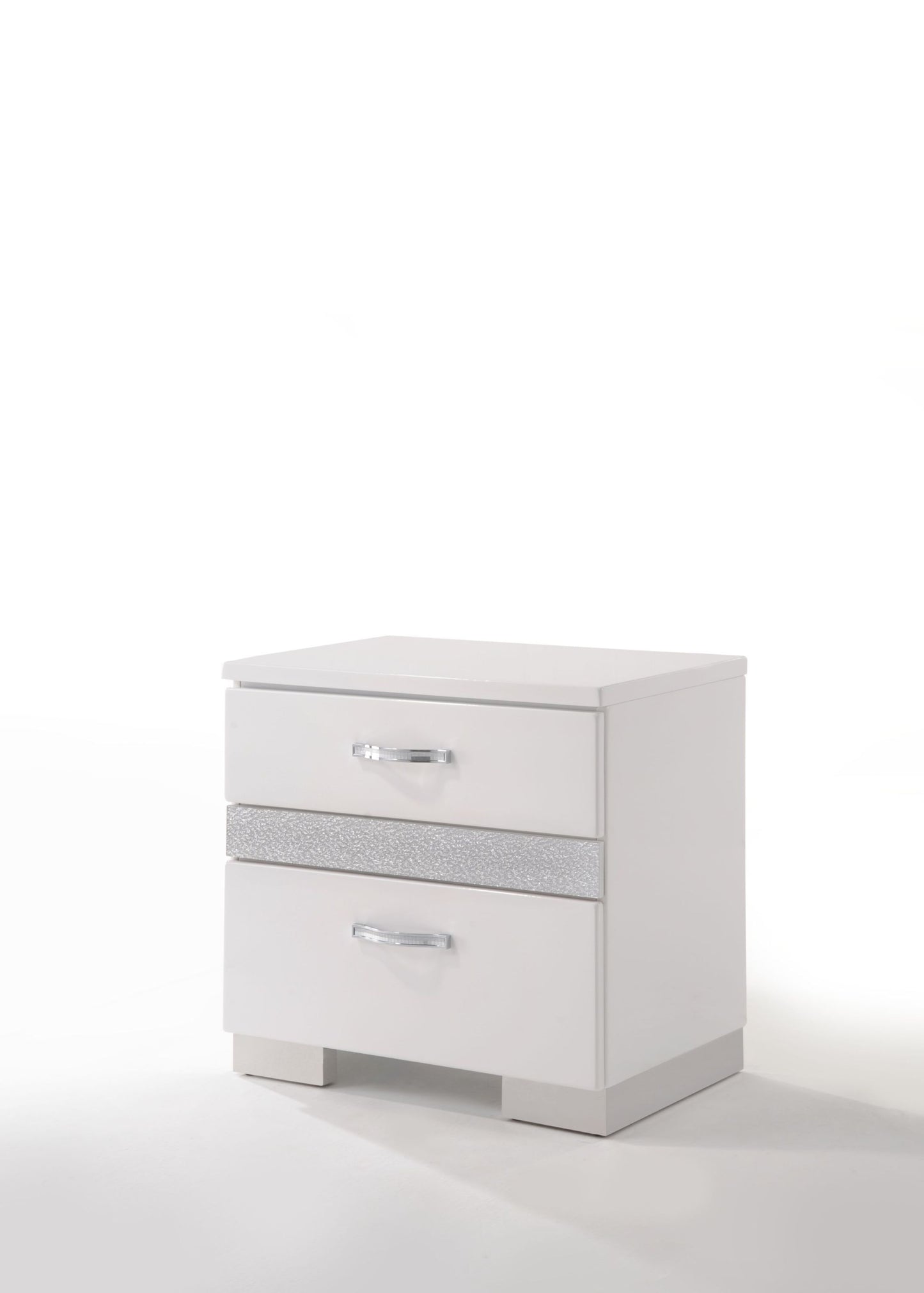 Naima II White High Gloss Finish Nightstand