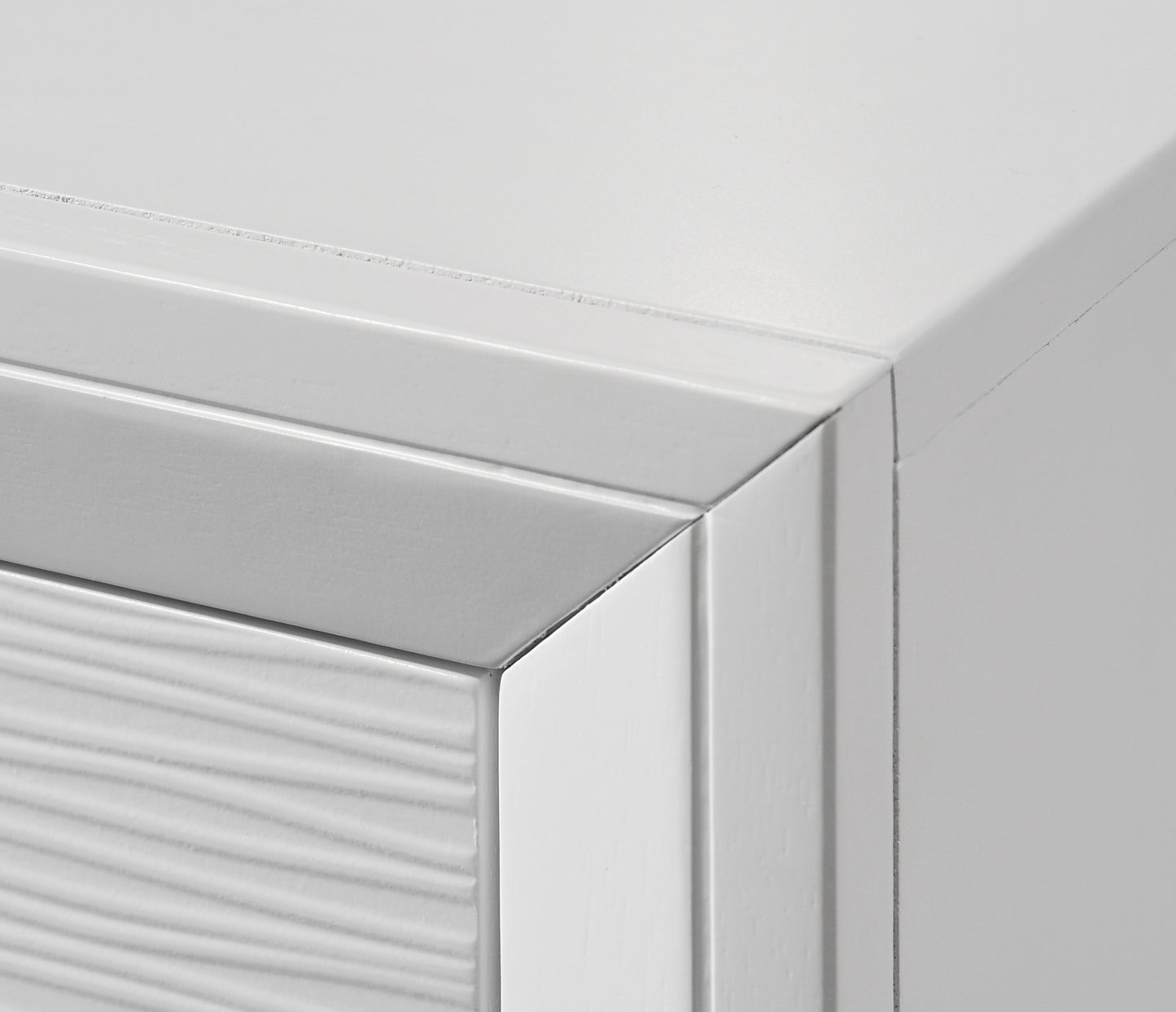 Contemporary Modern Look 2-Drawer Nightstand End Table White Finish Two Storage Drawers Round Knobs Bedroom Living Room Wooden Furniture