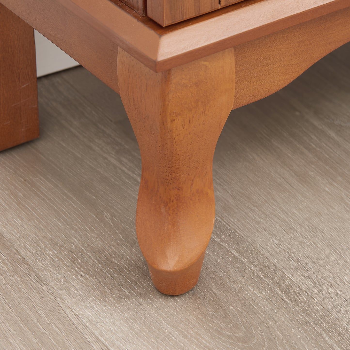 2 Doors Curio Cabinet with Tempered Glass Doors, Curio Cabinets with Mirrored Back Panel and Adjustable Shelves, Lighted Display Cabinet for Home, Office Light Bulb Included Oak