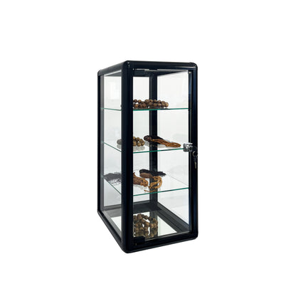 Tempered Glass Counter Top Display Showcase with Sliding Glass Door and Lock,Standard Aluminum Framing with Sliding Glass Door and Lock-display cabinet