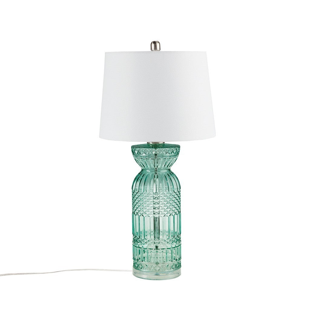 Textured Glass and Acrylic Base Table Lamp