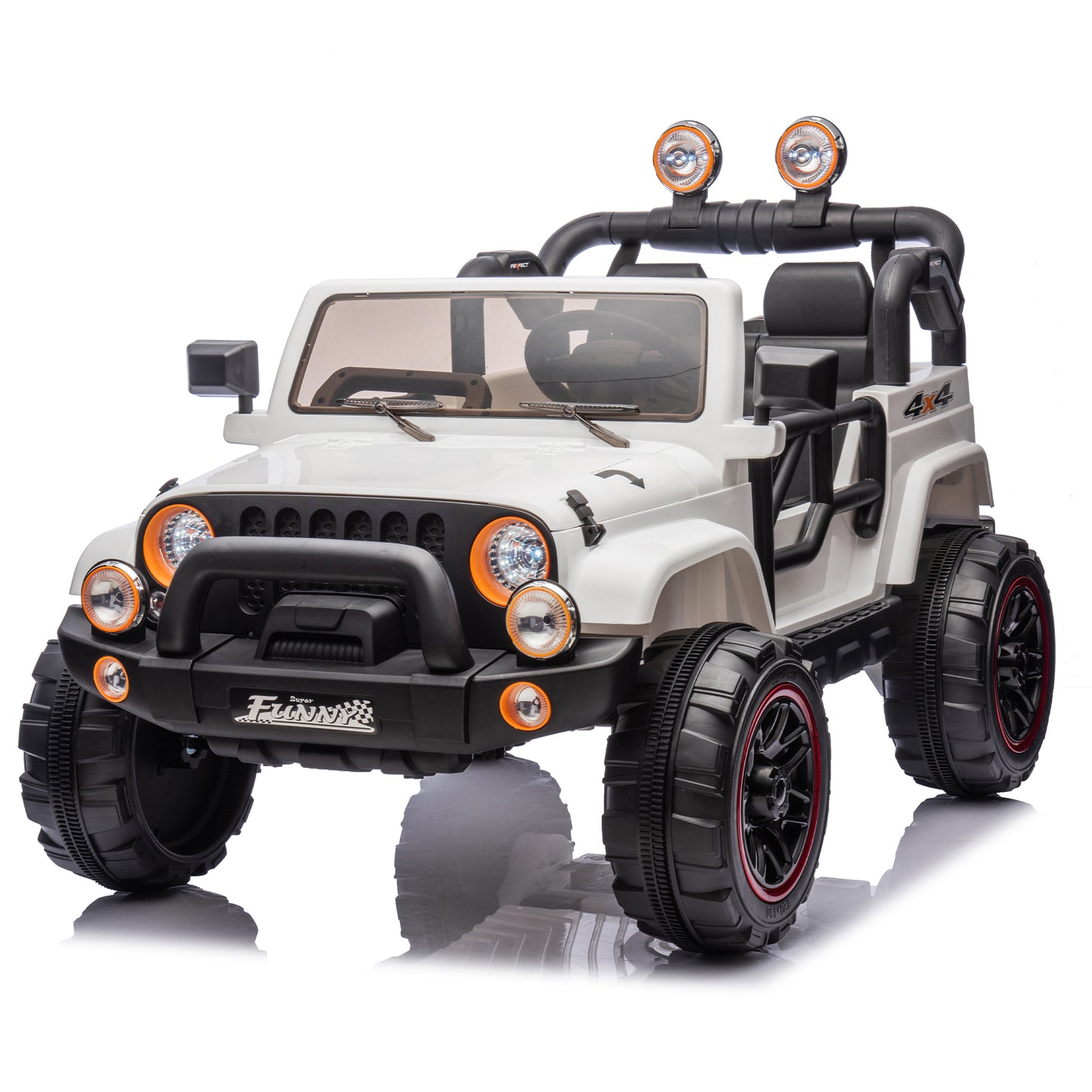 24V Kids Ride On Electric Car W/Parents Control,Seat width 20in,2WD,Rear suspension,Trunk storage,Portable pull rod,Light&Searchlight,Bluetooth,USB,Provide a speed of 2.5-4MPH for Kids Aged 3-8.