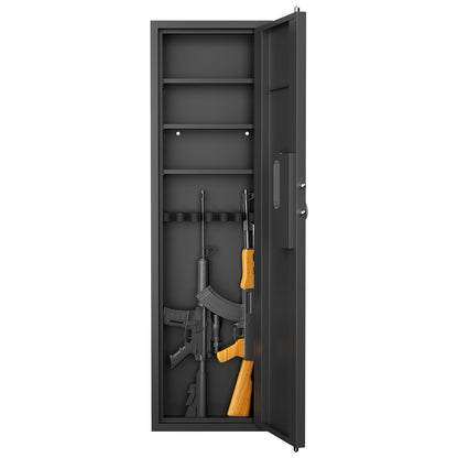 53" Passwod Touch Panel In-Wall Safe,Hidden Wall Gun Safe for Rifles with Adjustable Shelves,Assembled Storage Multifunctional Wall Safe for Firearm and Valuables (Black-Digital)