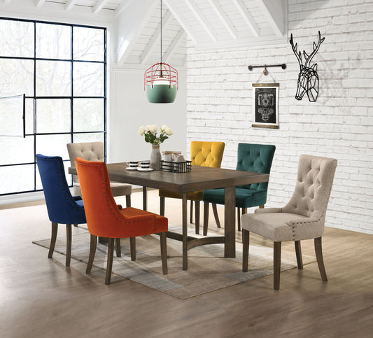 Farren Weathered Oak Finish 11 PCs Dining Room Set