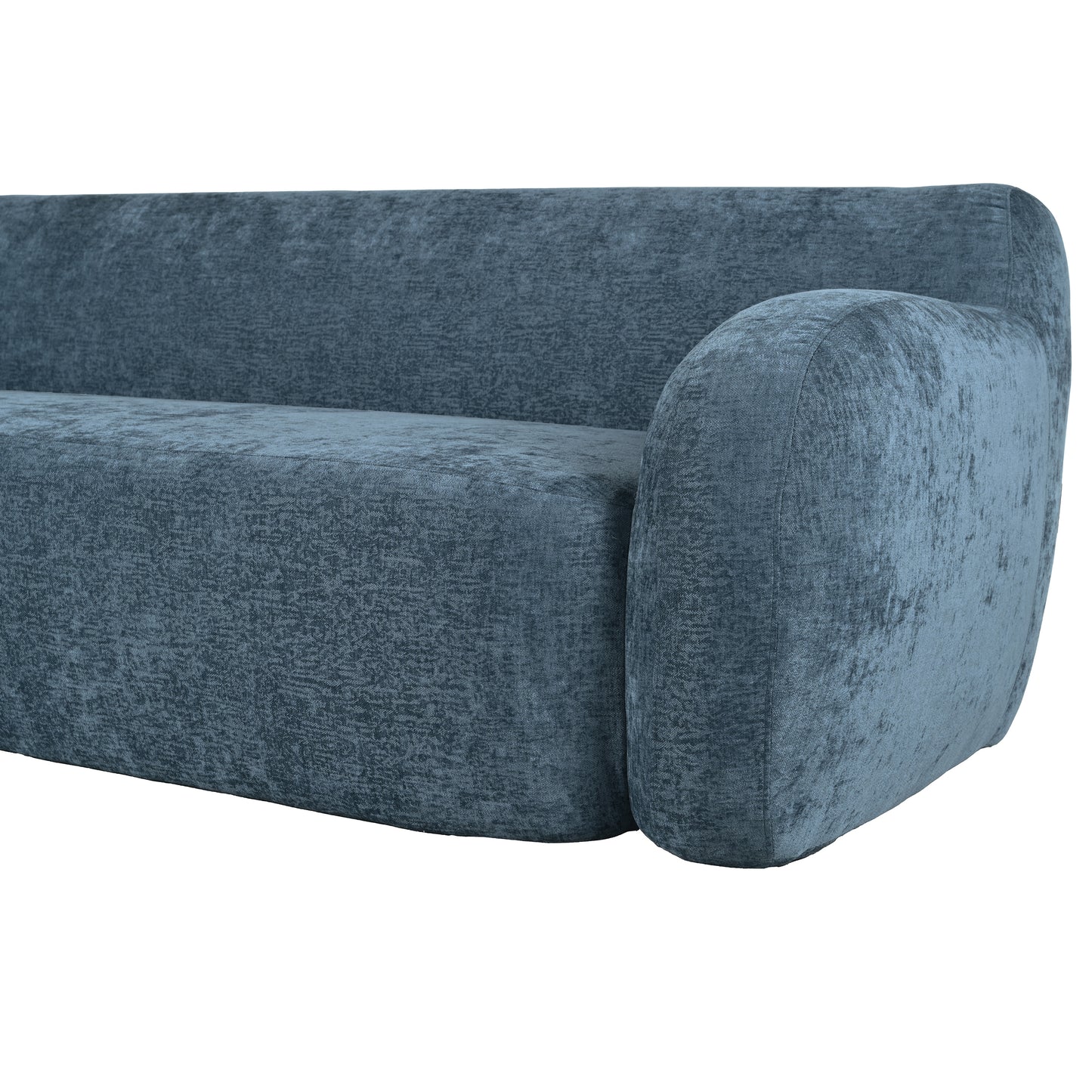 U_Style 81.5" Minimalist Compression Sofa, Curved Design, 3-Seater Casual Sofa for Living Rooms, Bedrooms, and Apartments