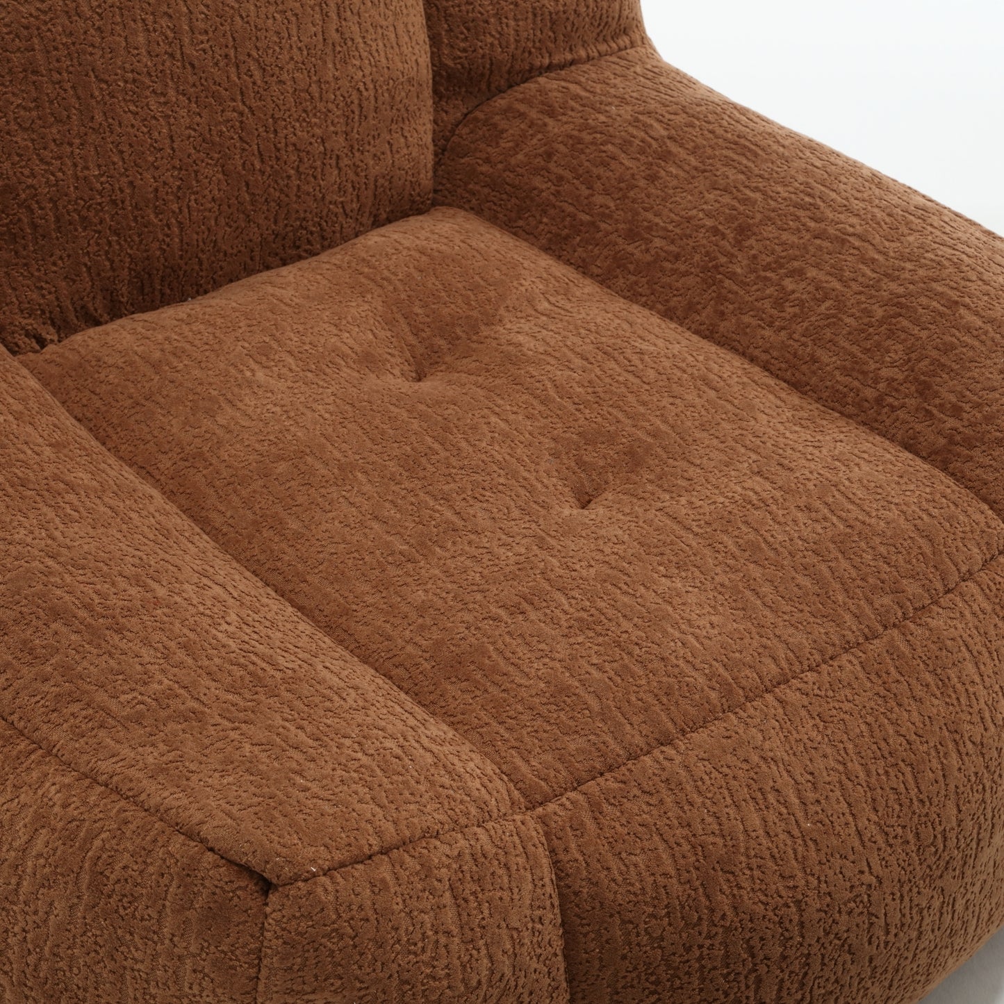 Fluffy bean bag chair, comfortable bean bag for adults and children, super soft lazy sofa chair with memory foam and ottoman, indoor modern focus bean bag chair for living room, bedroom, apartment