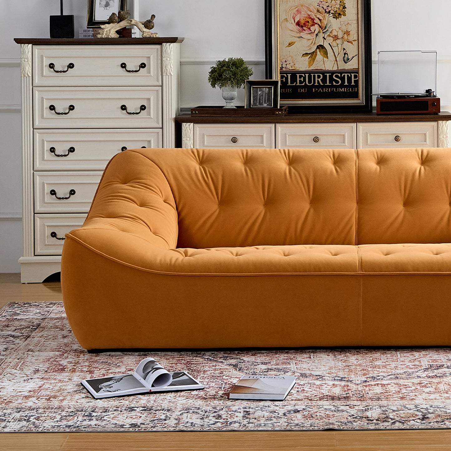 WKS10O Orangeset sofa, durable fabric, solid wood frame