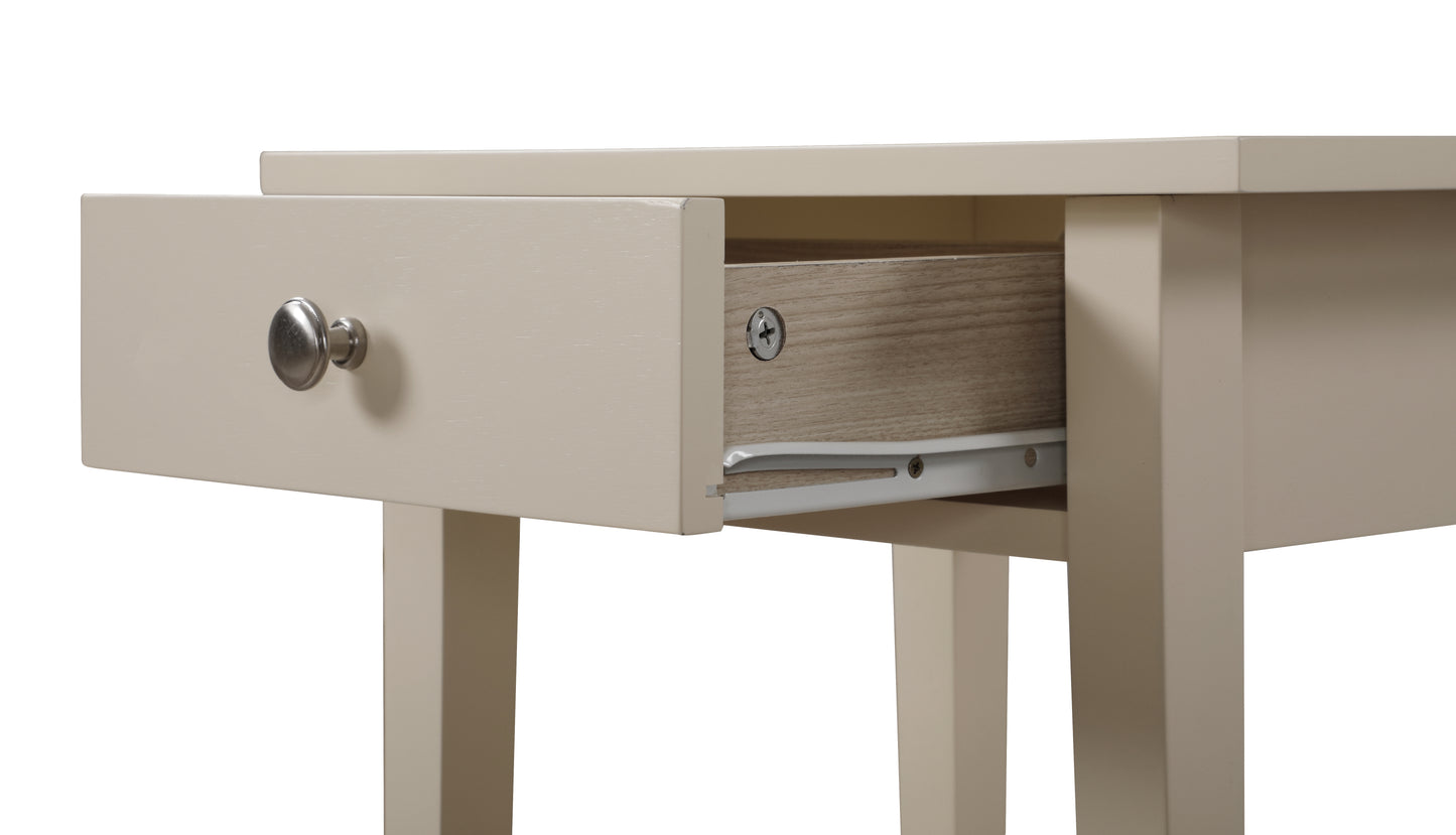 Sleek Contemporary Nightstand In Beige