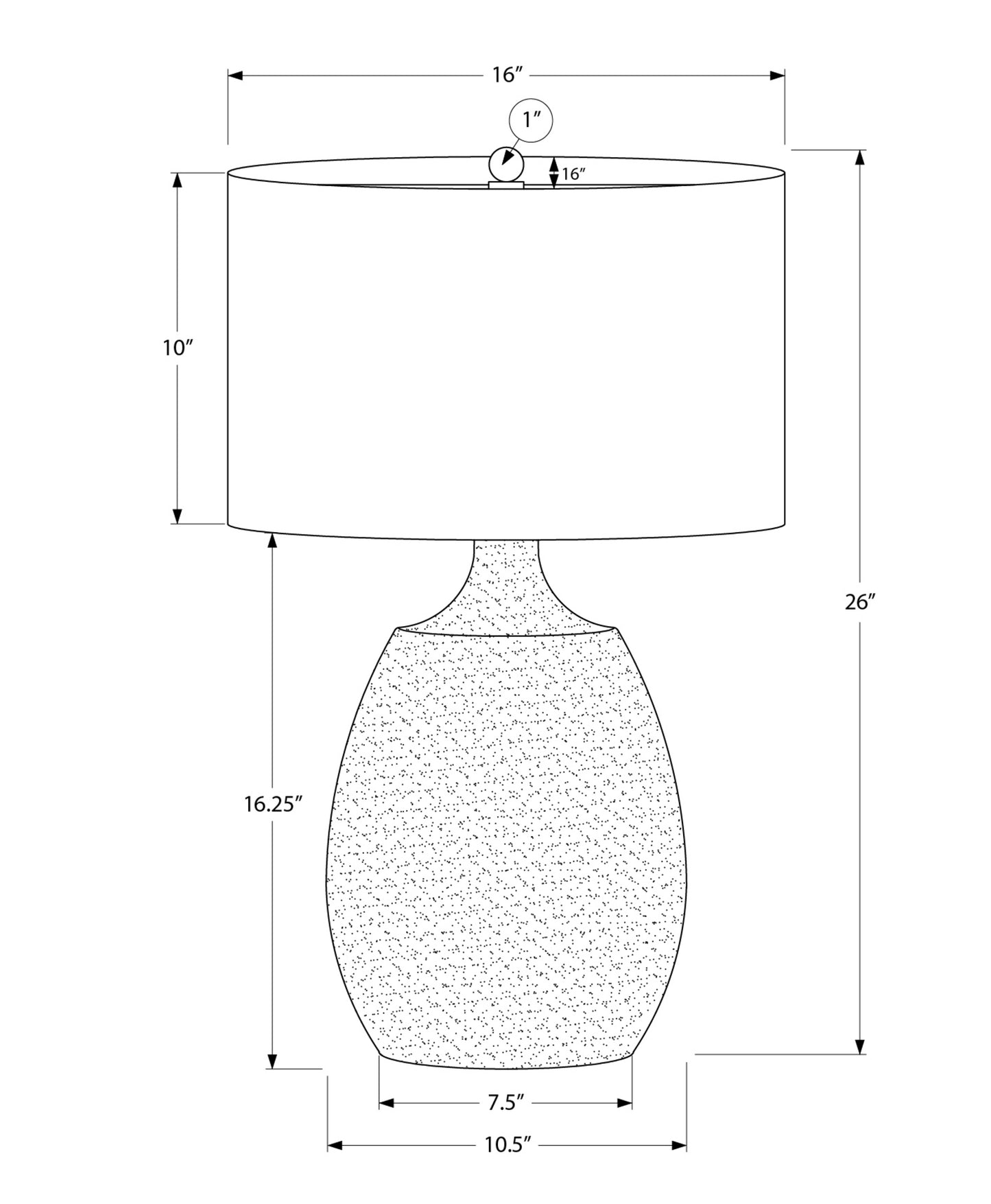 Lighting, 26"h, Table Lamp, Ivory / Cream Shade, Cream Resin, Contemporary