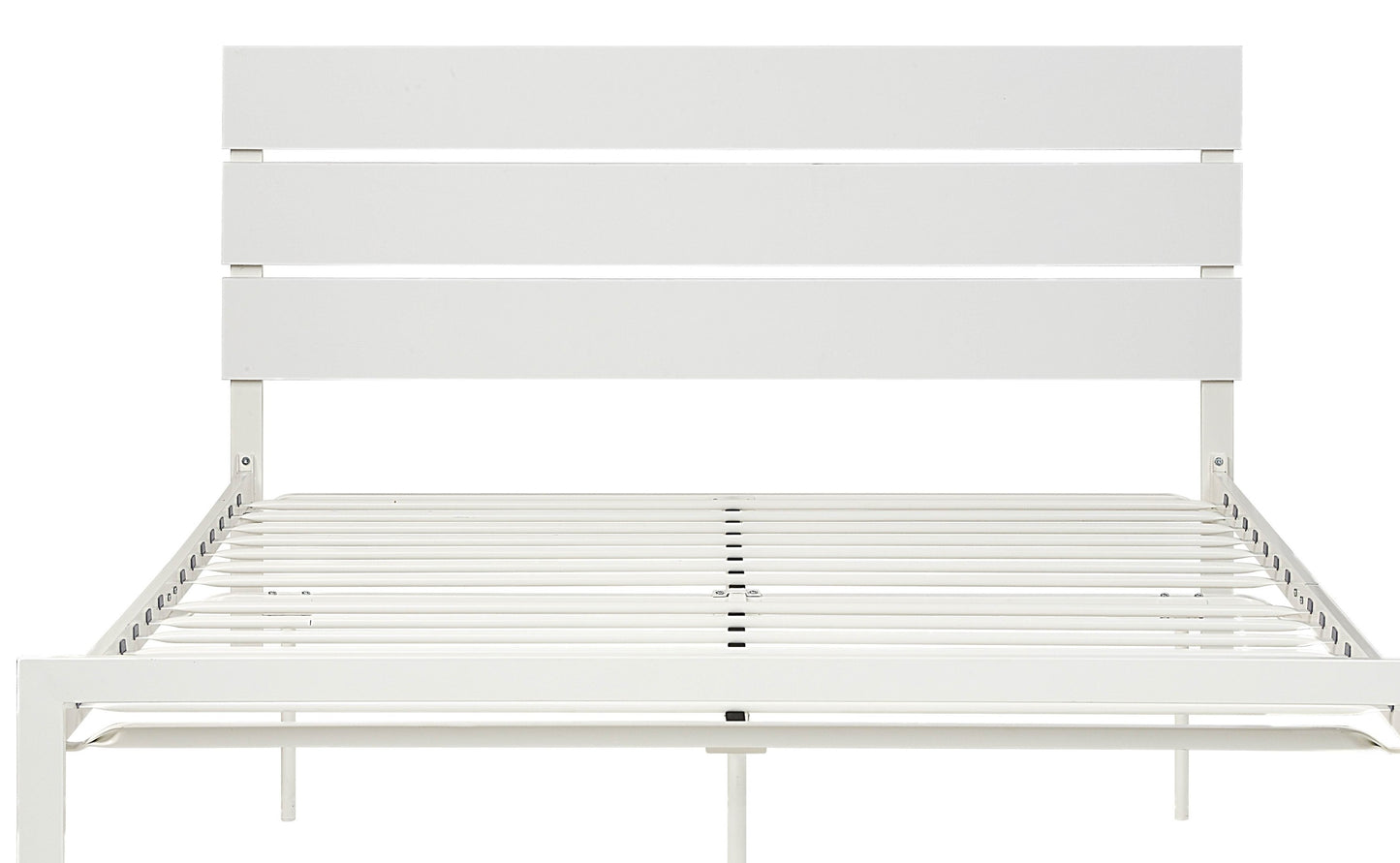 Contemporary Queen Bed 1pc Casual Style White Metal Bed Bedroom Furniture