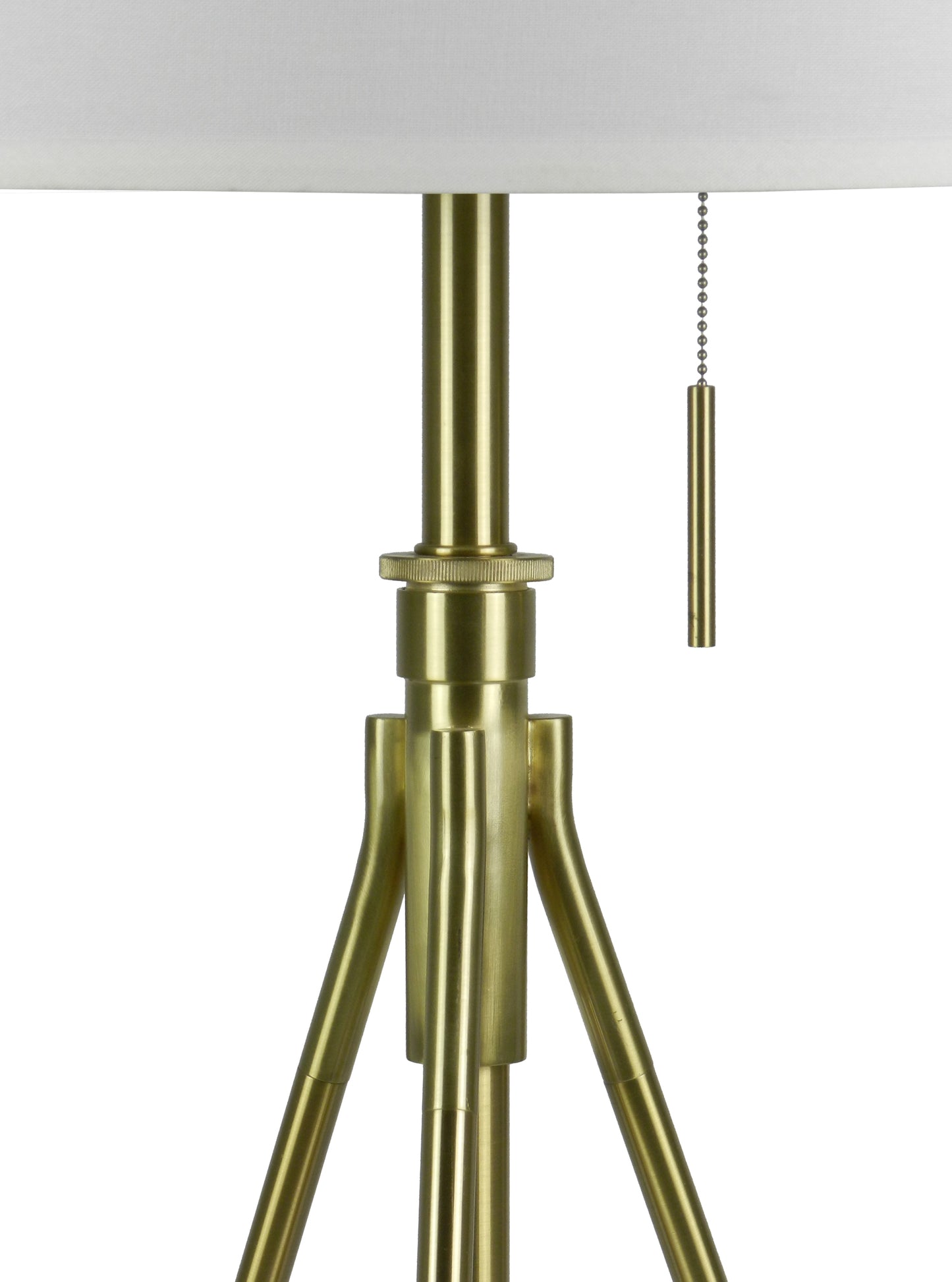 32-37"H Adjustable Tripod Table Lamp - Brushed Gold