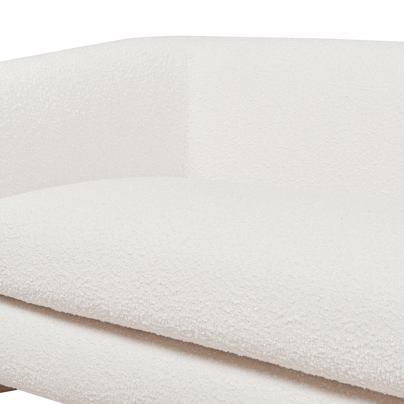 Alpine 90.5" Sherpa Sofa, Ivory White Boucle