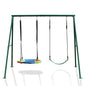 Swing Sets for Backyard 440LBS 2 Seat, Swing with Stand, Swing Set for Kids, 32" Saucer Swing and 26.2" Swing Seat