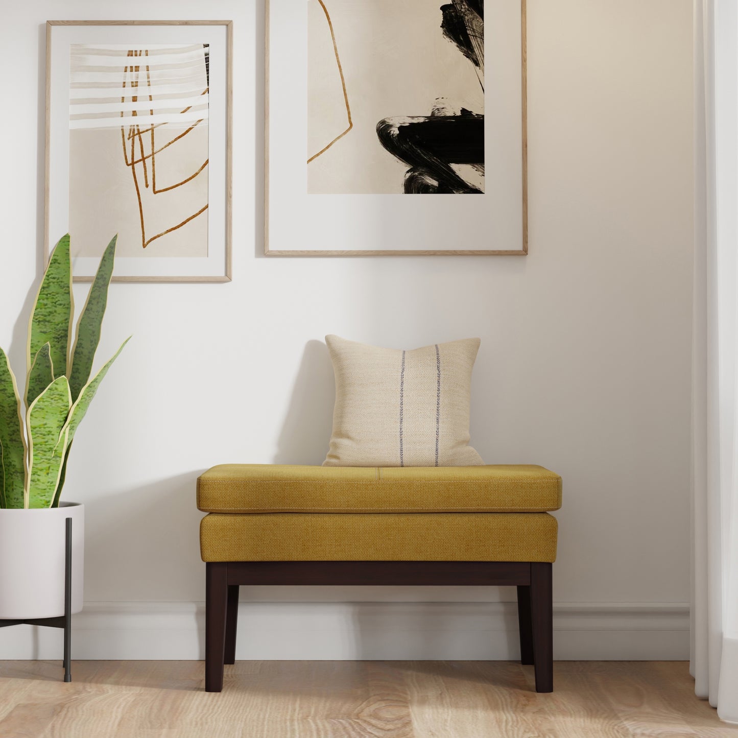 Carlson - Small Ottoman Bench - Marigold