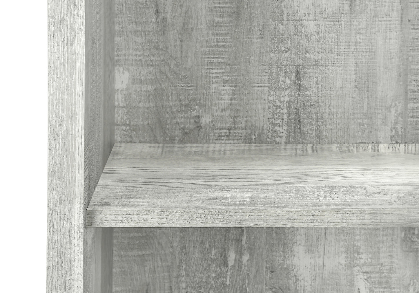 Bookshelf, Bookcase, Etagere, 5 Tier, 48"h, Office, Bedroom, Grey Laminate, Contemporary, Modern