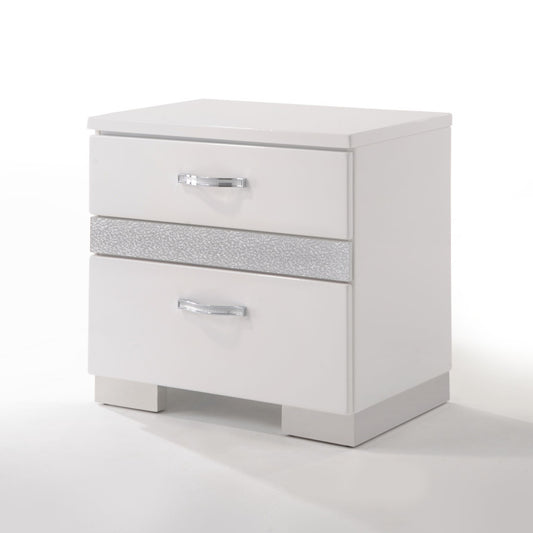 Naima II White High Gloss Finish Nightstand