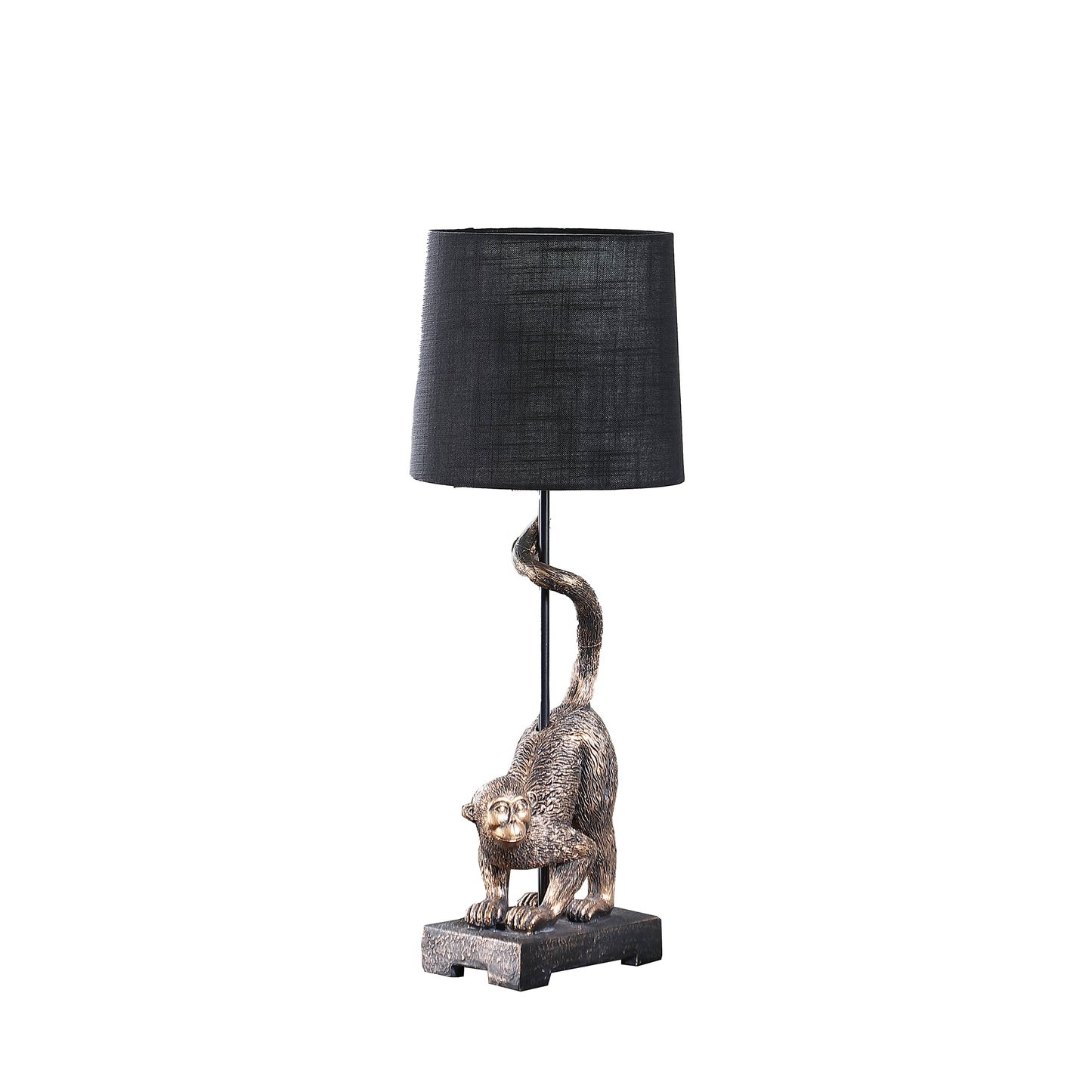 24" In Wildlife Old World Antique Bronze  Capuchin Monkey Polyresin Table Lamp