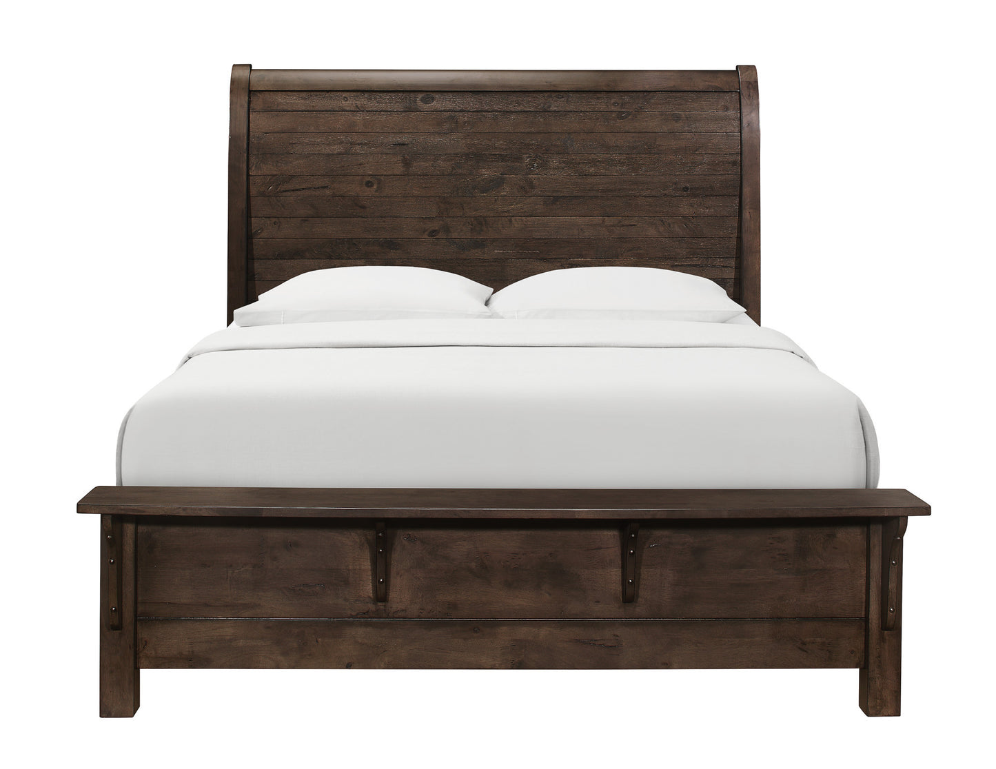 Verna Brown Queen Sleigh Bed