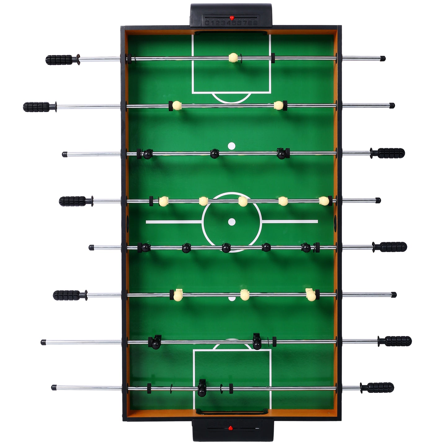 5-in-1 Multi-Game Table - Billiards, Push Hockey, Foosball, Ping Pong, and Basketball  brown /blue