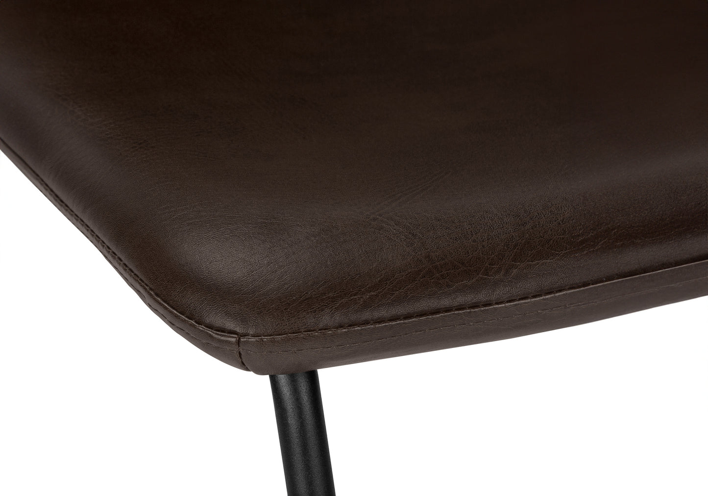 Office Chair, Bar Height, Standing, Computer Desk, Work, Brown Leather Look, Black Metal, Contemporary, Modern
