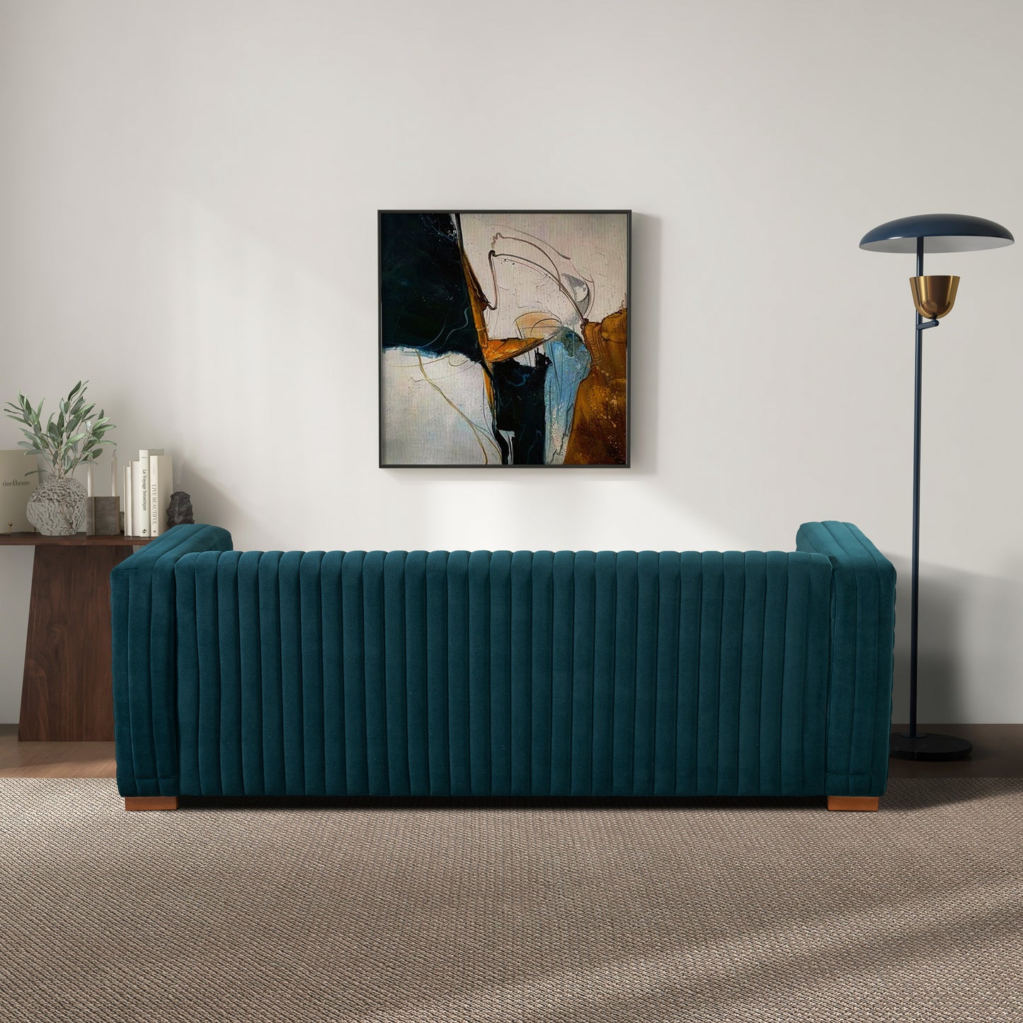 Elara Sofa - Blue Velvet