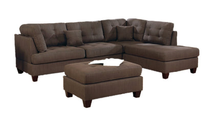 3-PCS SECTIONAL in Black Coffee