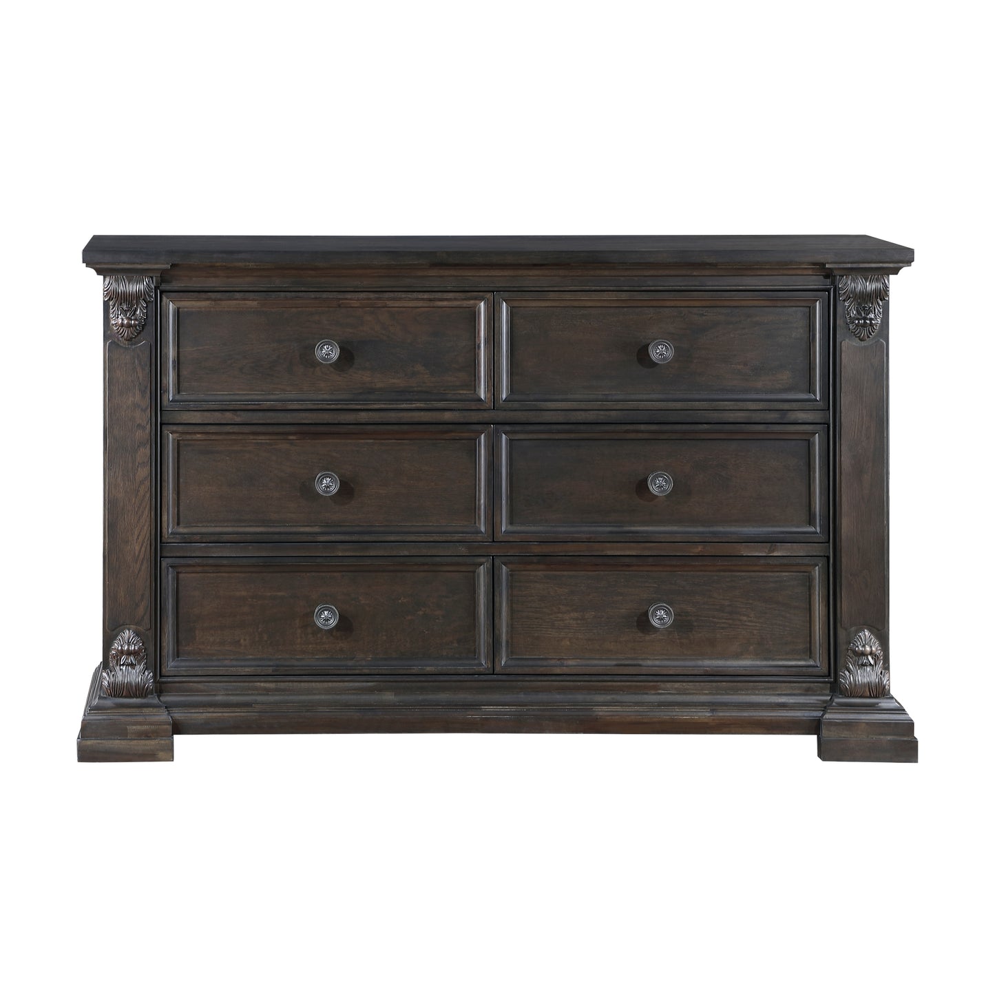 Elegant Design 6-Drawers Dresser Traditional Vintage Bedroom Furniture 1pc Espresso Finish