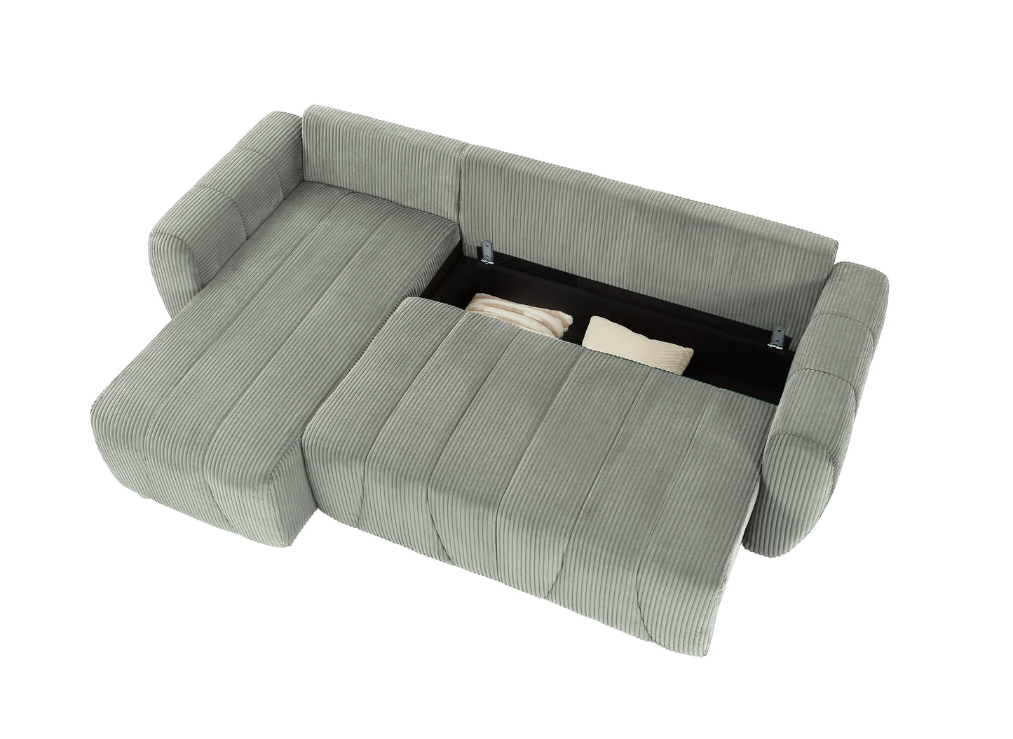 Convertible Sectional Sofa Couch,  Modern Fabric 3 Seater L-Shaped Couch for Living Room, Apartment, Office, Small Space