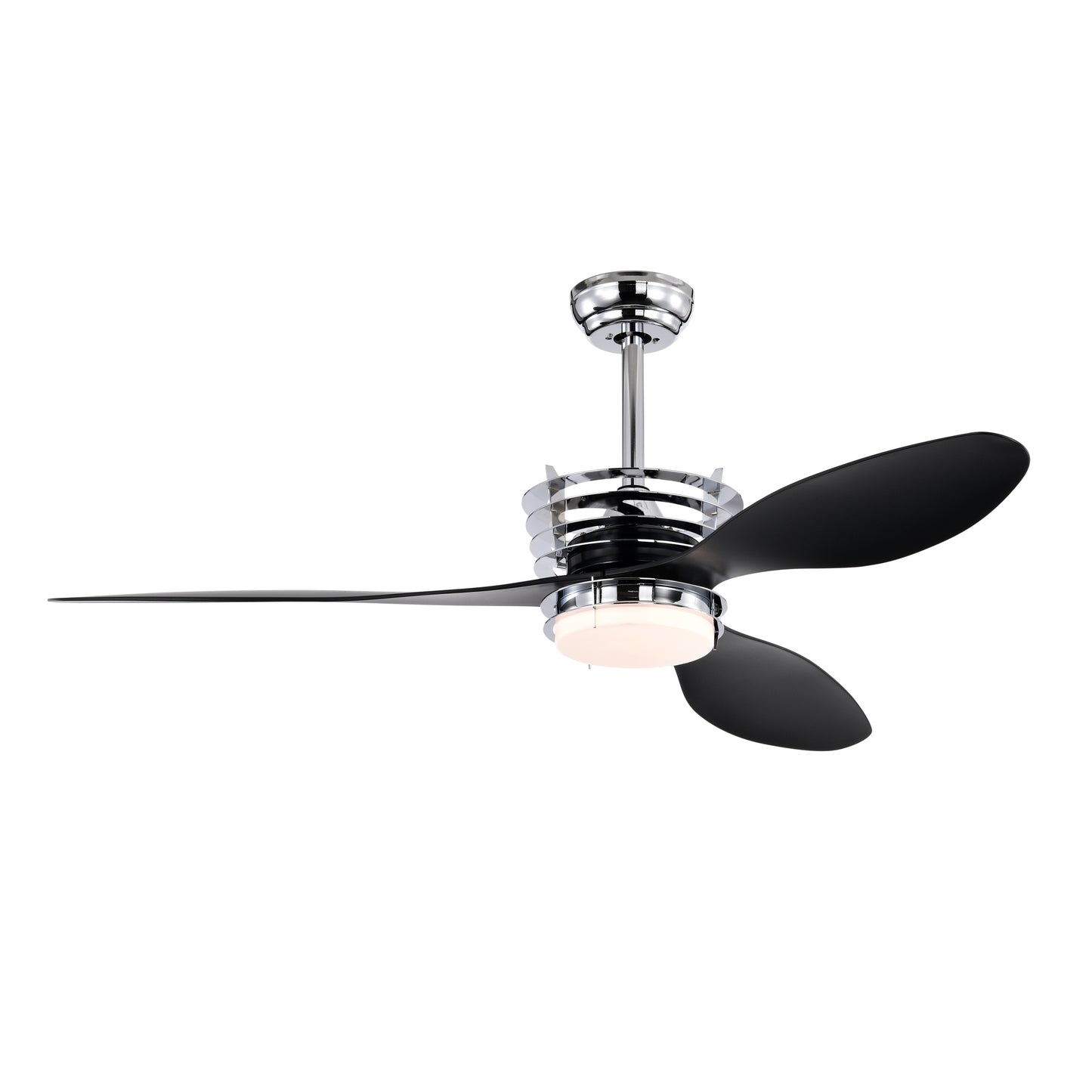 52'' ABS Blades Ceiling Fan with Lights and DC Remote, DC Motor Modern Ceiling Fan with 3 ABS Fan Blades & 2 Down Rods, Indoor Ceiling Fan with Light for Bedroom,Living room