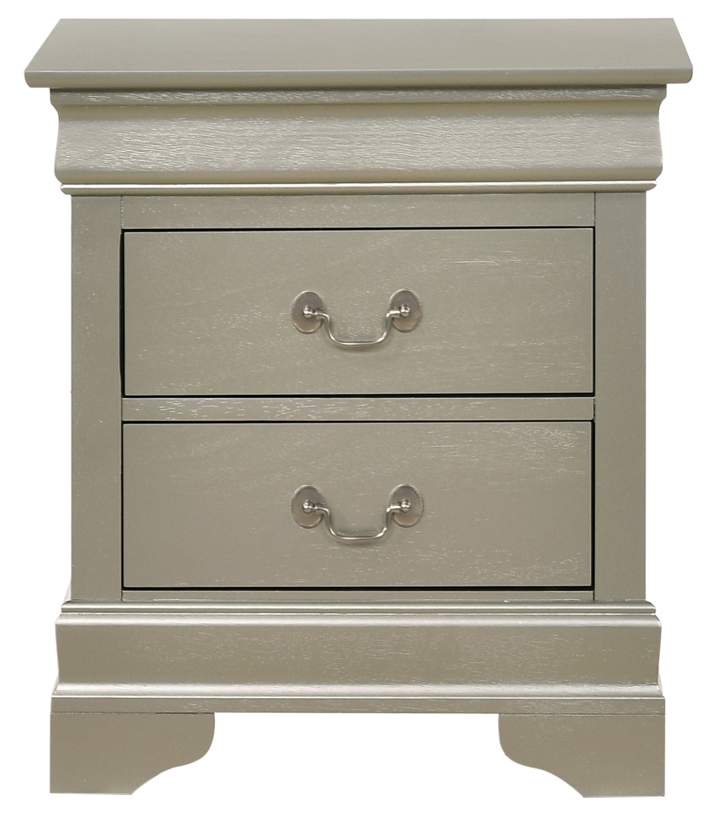 Elegant Silver Champagne Nightstand