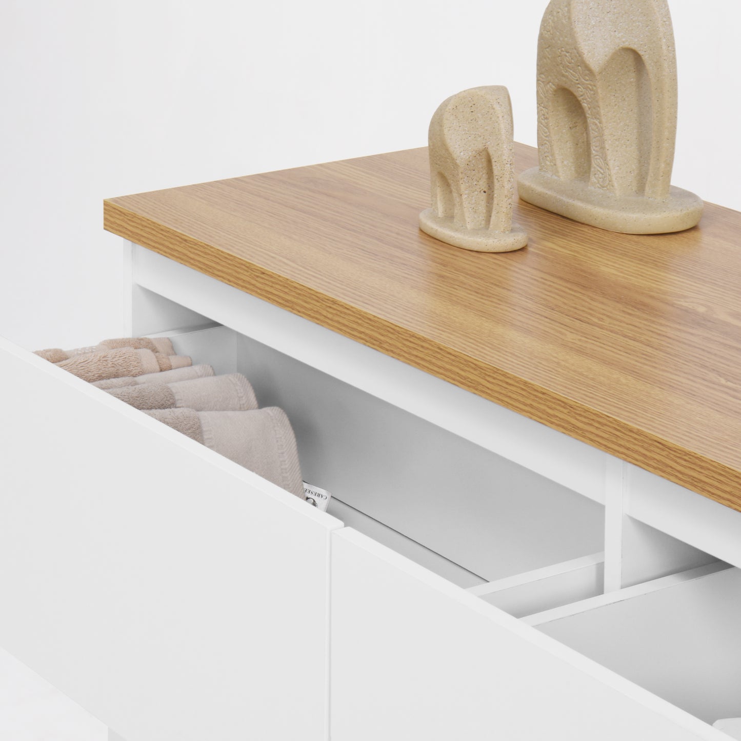 6 Drawer Storage Cabinet ,Dresser, Wood Storage Tower Clothes Organizer, Wide Chest of 6 Drawers, Large Storage Space for Bedroom, Hallway, Entryway Living Room