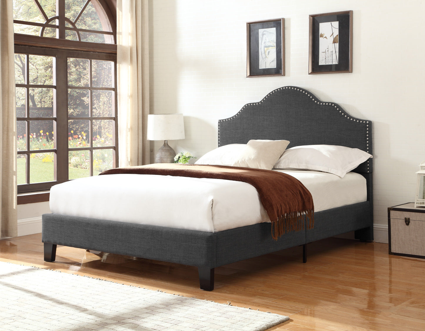 Kopa Gray Full Upholstered Bed