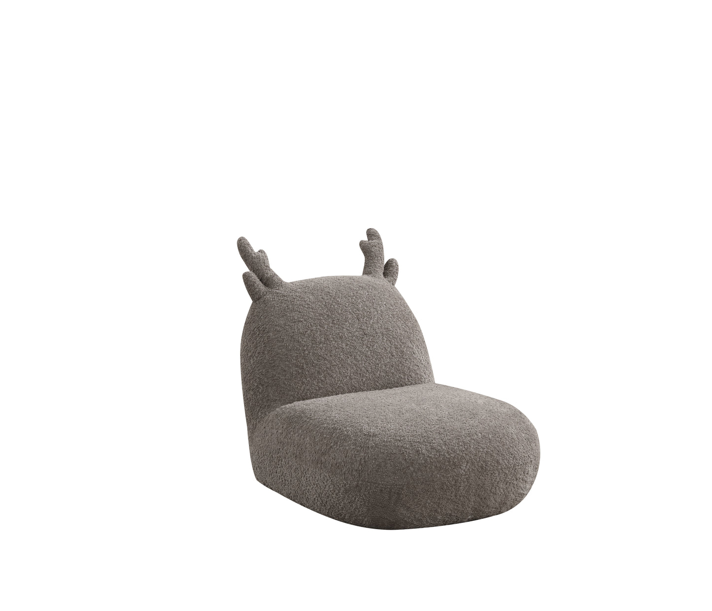 Weston 21.5"W Brown Chenille Deer-Shaped Kids Chair